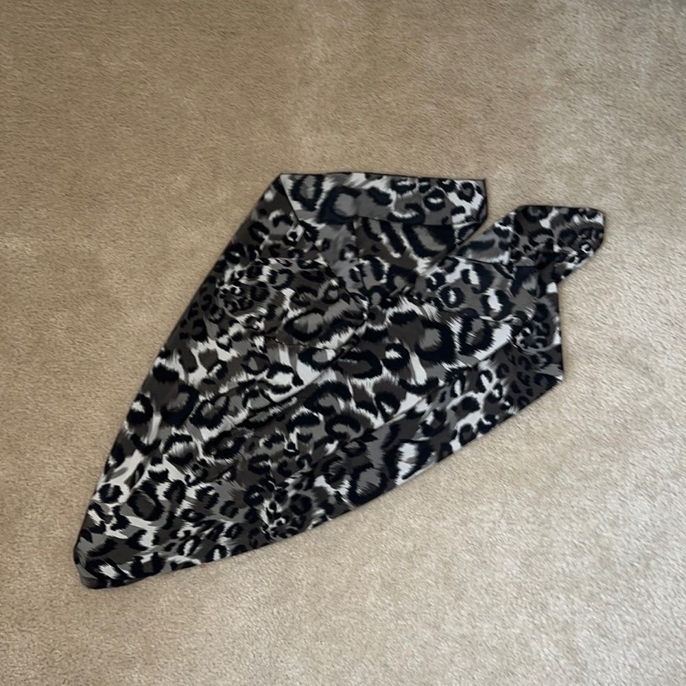 Black White Grey Animal Print Scarf - NWOT